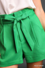 Belted High Waisted Shorts